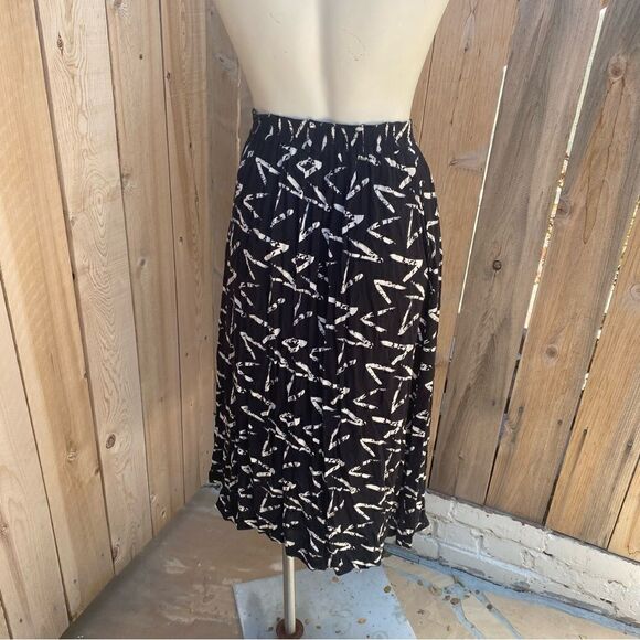 Evan Picone Vintage 1980s black and white graphic midi skirt - Picture 9 of 9